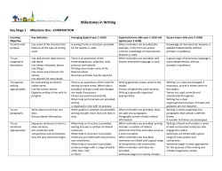 Milestones in Writing