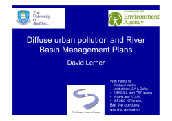 Diffuse urban pollution and River B i M Pl Basin Management Plans