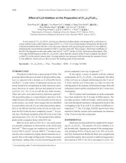 Effect of Li2O Addition on the Preparation of (Y2-yLiy