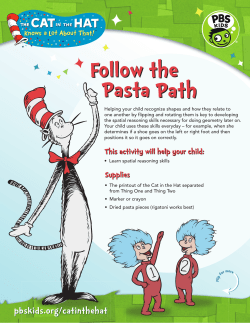 Cat in the Hat - Follow the Pasta Path