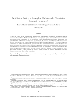 Equilibrium Pricing in Incomplete Markets under Translation