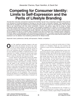 Competing for Consumer Identity: Limits to Self