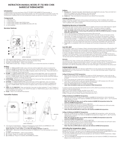 instruction manual model et-732 redi chek barbecue