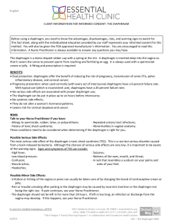 Diaphragm Fact Sheet - Essential Health Clinic