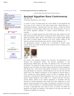 Ancient Egyptian Race Controversy