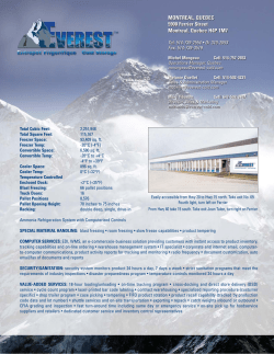 stat sheet - Everest Kool Solutions