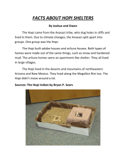 FACTS ABOUT HOPI SHELTERS