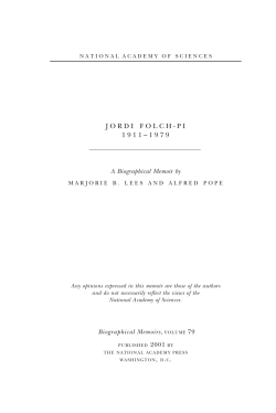 Jordi Folch-Pi - National Academy of Sciences