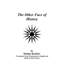 The Other Face of History - Canadian Macedonian Historical Society