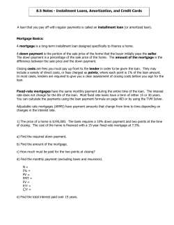 8.5 Notes - Installment Loans, Amortization, and Credit Cards