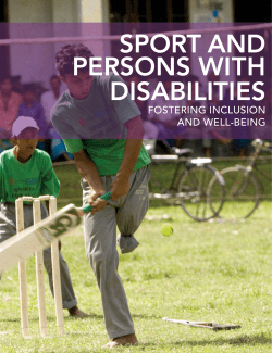 Sport and persons with disabilities: fostering inclusion and well