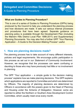 Delegated and Committee Decisions