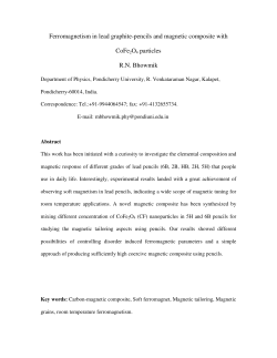 Ferromagnetism in lead graphite-pencils and