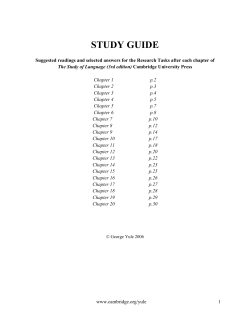 study guide - Cambridge University Press
