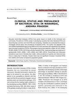 CLINICAL STATUS AND PREVALENCE OF BACTERIAL STDs IN