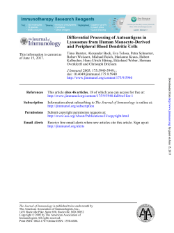 and Peripheral Blood Dendritic Cells Lysosomes from Human