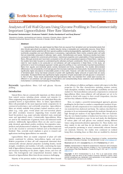 Analyses of Cell Wall Glycans Using Glycome Profiling in Two