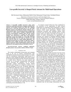 Low-Profile Inverted A-Shaped Patch Antenna for Multi-band