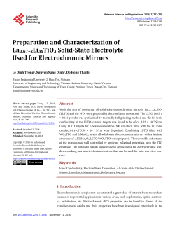 Preparation and Characterization of La0.67&minus;xLi3xTiO3 Solid