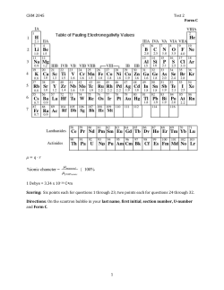 Exam 2C Chemistry 2 Fall 2014