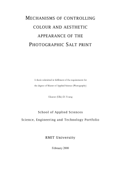 mechanisms of controlling colour and aesthetic appearance of the