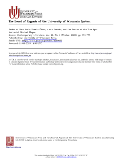 Tribes of New York: Frank O`Hara, Amiri Baraka