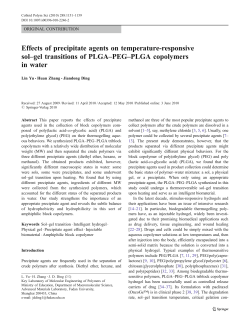 Effects of precipitate agents on temperature