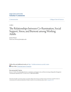 The Relationships between Co-Rumination, Social Support, Stress