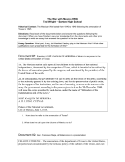 The War with Mexico - Polk County Schools