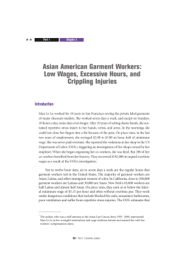 Asian American Garment Workers: Low Wages, Excessive Hours