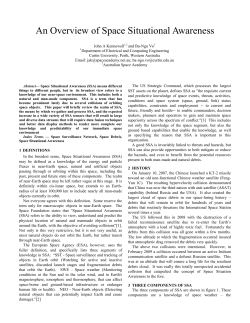 An Overview of Space Situational Awareness - Ba
