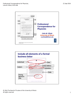 Professional Correspondence for Physicists