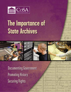 The Importance of State Archives