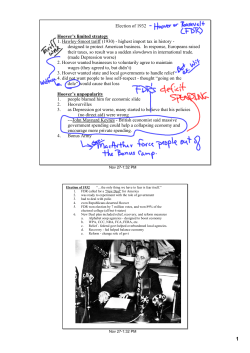 Election of 1932 Hoover`s limited strategy 1. HawleySmoot tariff