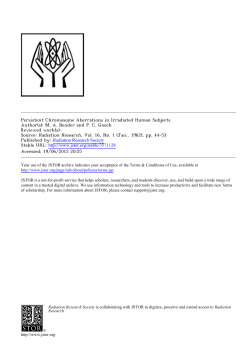 Persistent Chromosome Aberrations in Irradiated Human Subjects