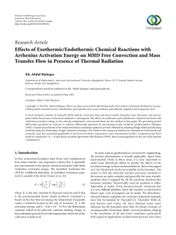 Effects of Exothermic/Endothermic Chemical Reactions with