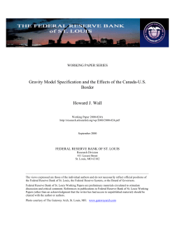 Gravity Model Specification and the Effects of the Canada