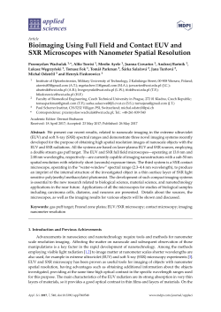 Bioimaging Using Full Field and Contact EUV and SXR