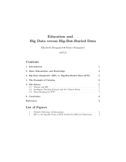 Education and Big Data versus Big-But