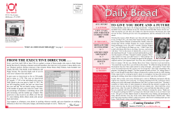2015 - Daily Bread, Inc.