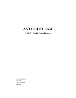 Unit 2 reading - Applied Antitrust Law