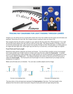 Tracing Ray Diagrams for Light Passing Through Lenses