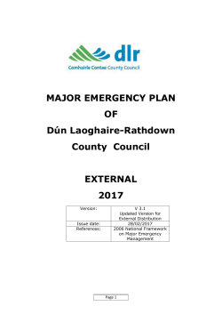 MAJOR EMERGENCY PLAN OF D&uacute;n Laoghaire