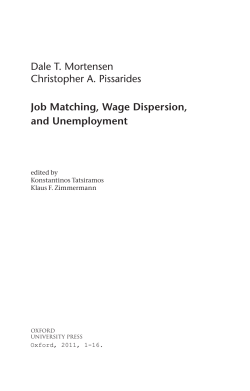 Job Creation and Job Destruction in the Theory of Unemployment