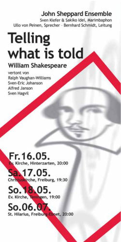 Telling what was told - John Sheppard Ensemble