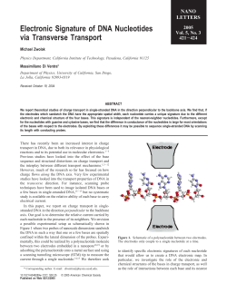 Electronic Signature of DNA Nucleotides via