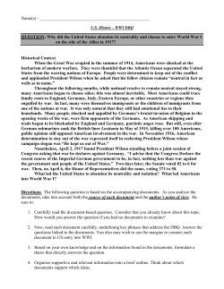 QUESTION: Why did the United States abandon its neutrality and choo