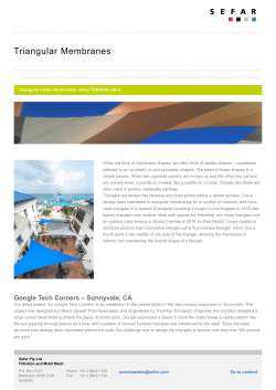 Archtecture &ndash; Triangular Membranes