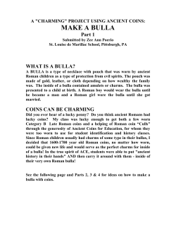 make a bulla - Ancient Coins for Education