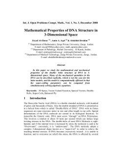 Mathematical Properties of DNA Structure in 3-Dimensional
